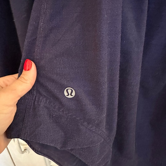 Lululemon Lightweight Zip-Up Jacket - Dark Purple with Waist Tie Belt and Hood - Picture 4 of 5